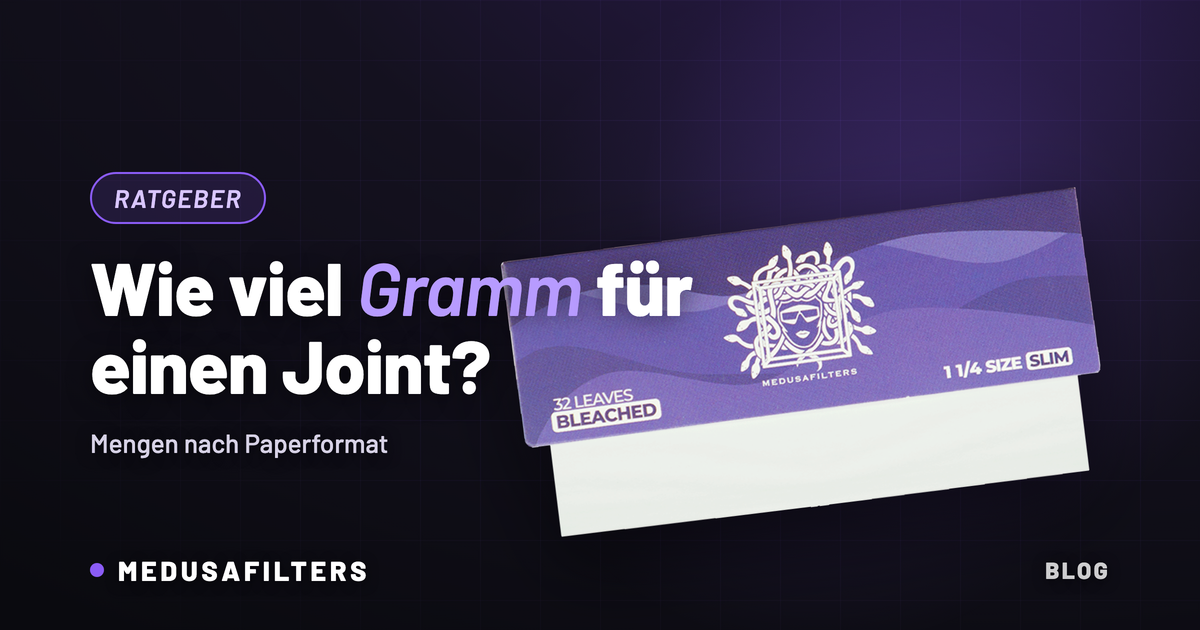 Medusafilters Shortpapers im 1¼ Size Slim Format – wie viel Gramm für einen Joint