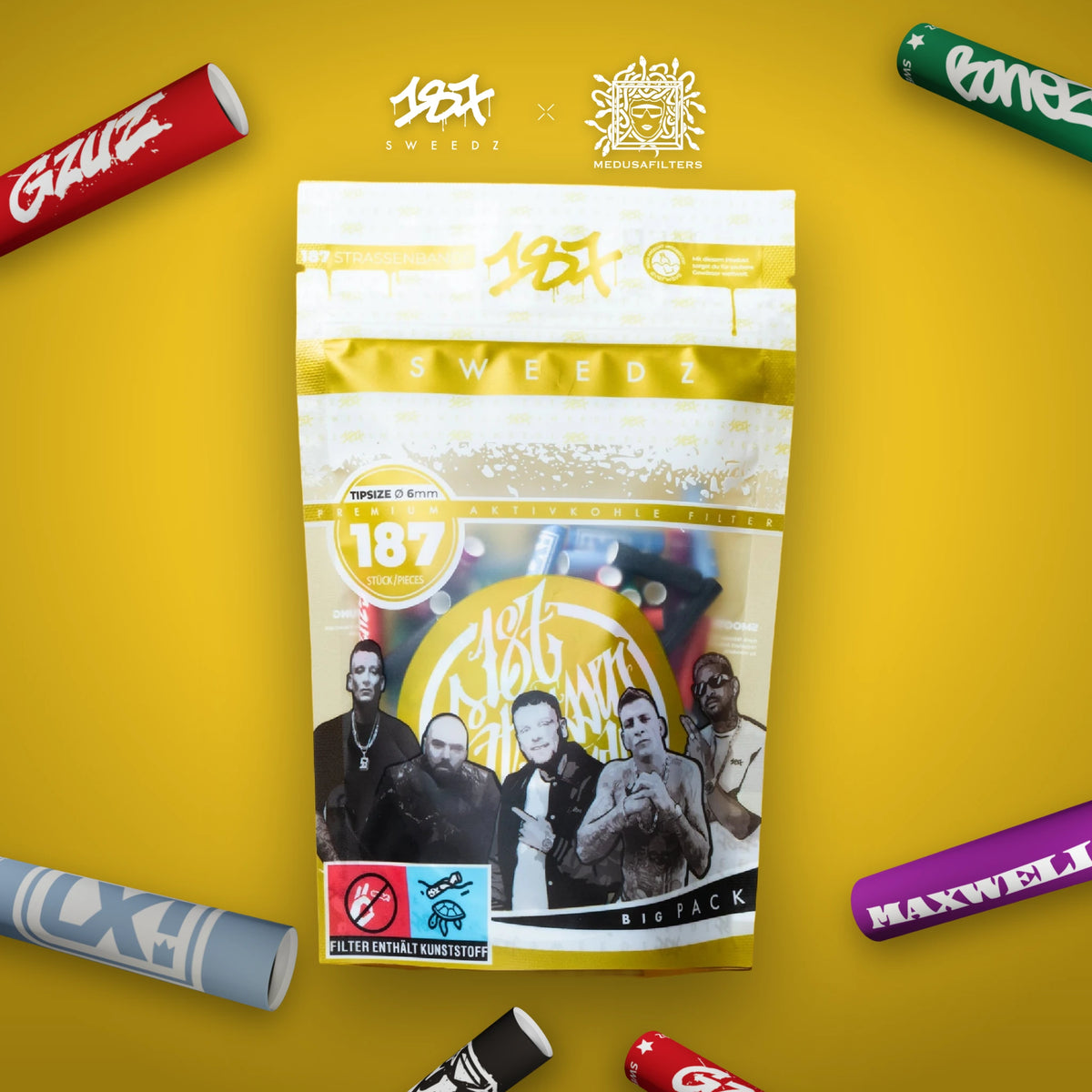 Crew-Pack der 187 Straßenbande Edition mit Filtern aller fünf Künstler