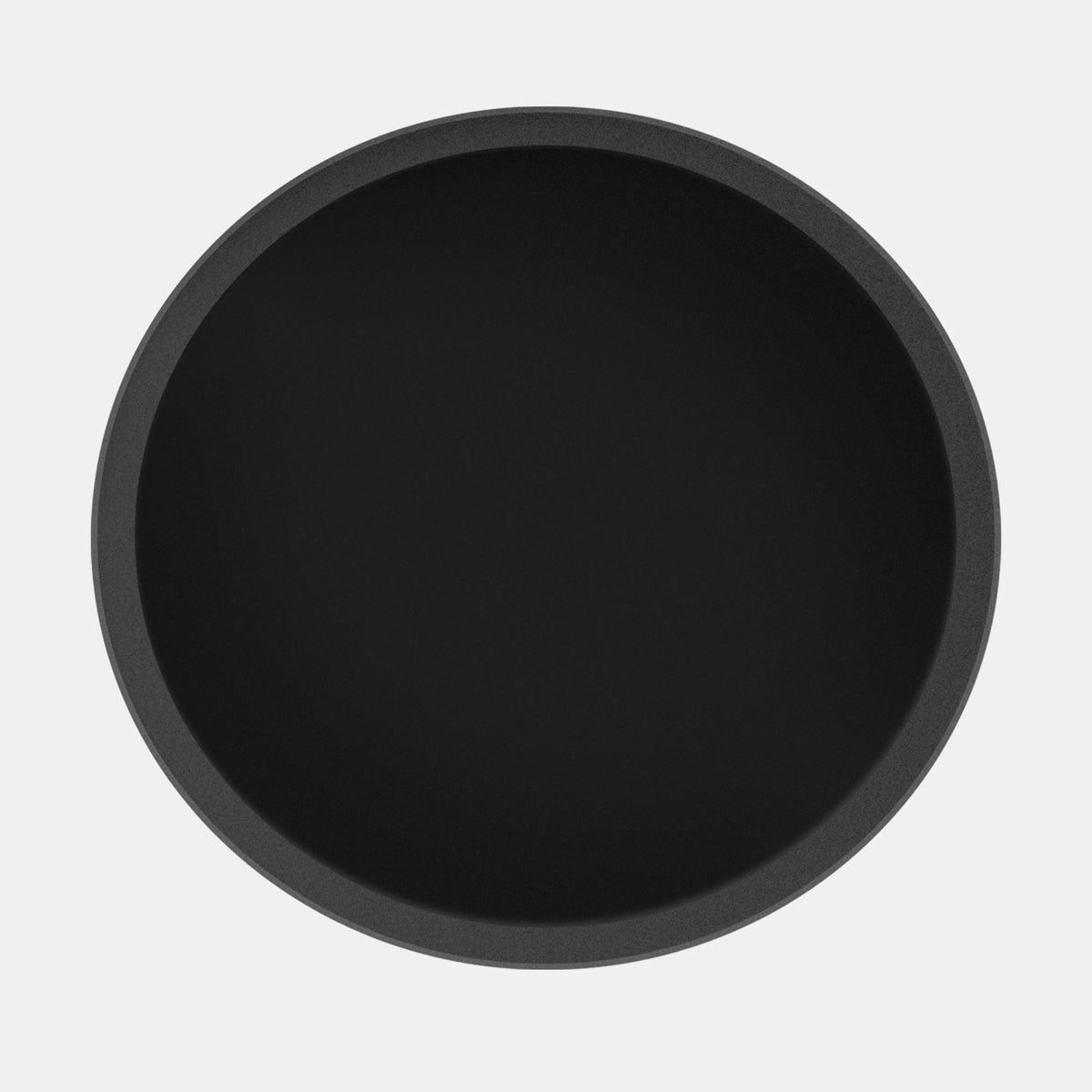Premium Aschenbecher aus Metall BLACK Vorderseite Rückseite