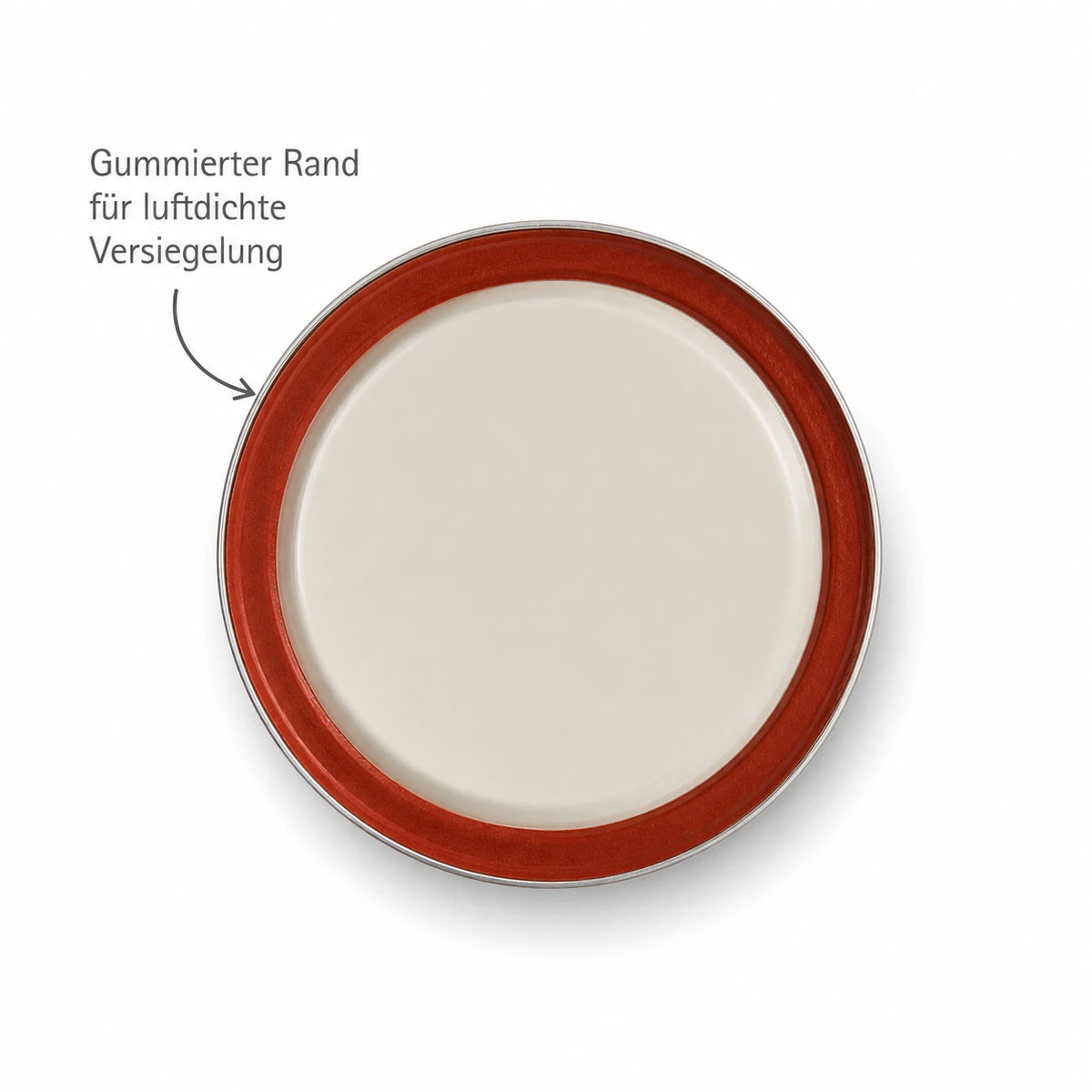 Innendeckel des RE:STASH Jars mit Gummirand für den luftdichten Verschluss