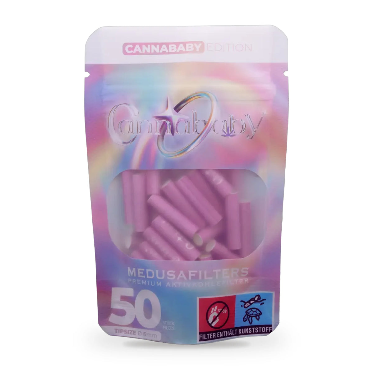 Medusafilters Aktivkohlefilter 6 mm CANNABABY Edition, 50er-Packung