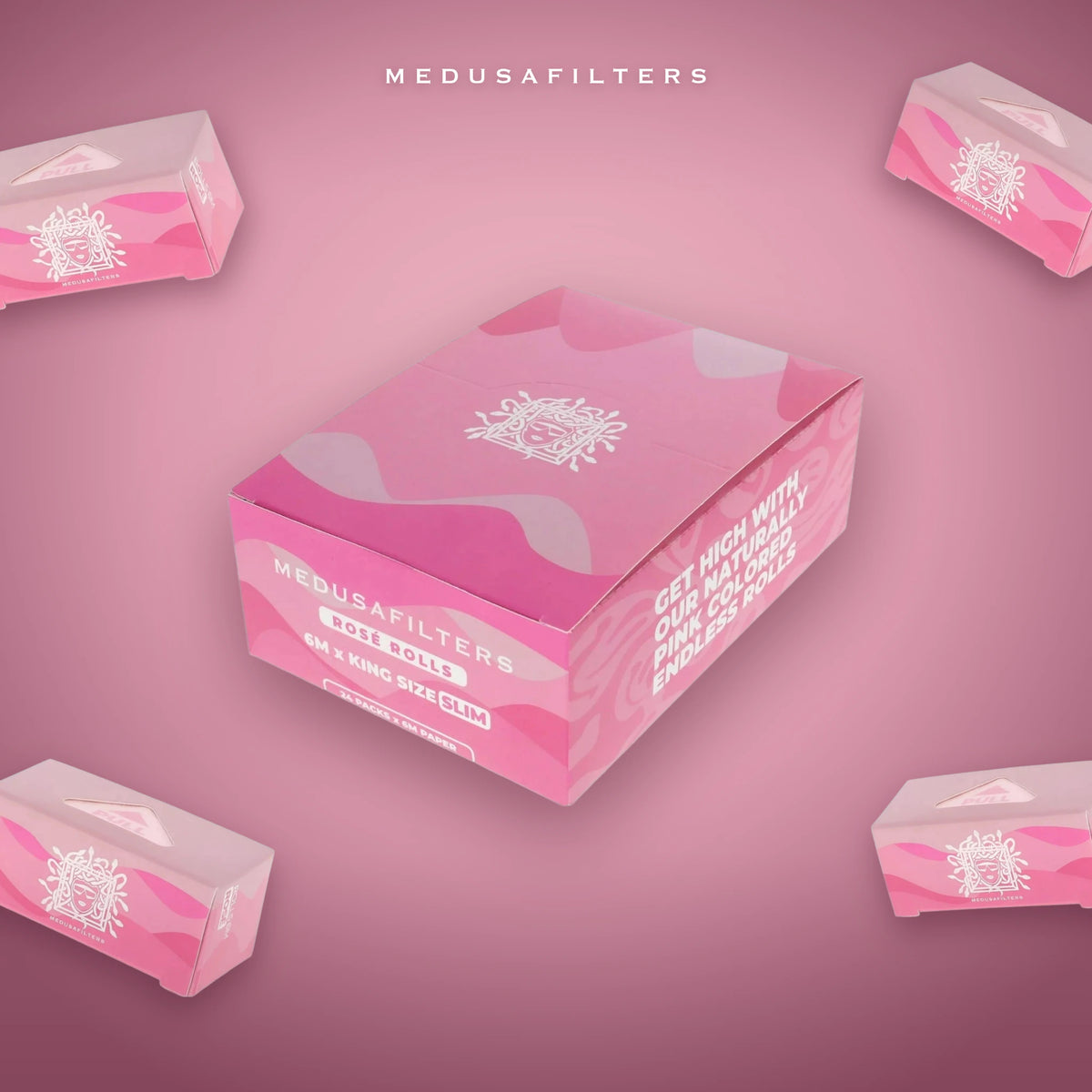 Medusafilters Endless Rolls 6 m ROSÉ, 24er-Display im Überblick