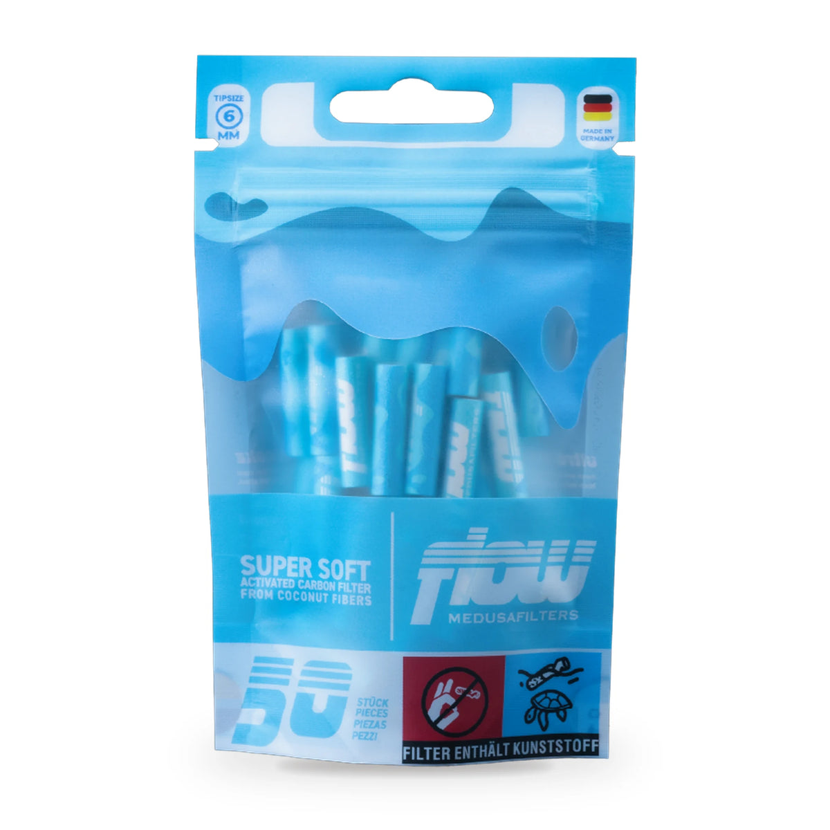 FLOW by Medusafilters Aktivkohlefilter 6 mm, 50er-Packung im Beutel