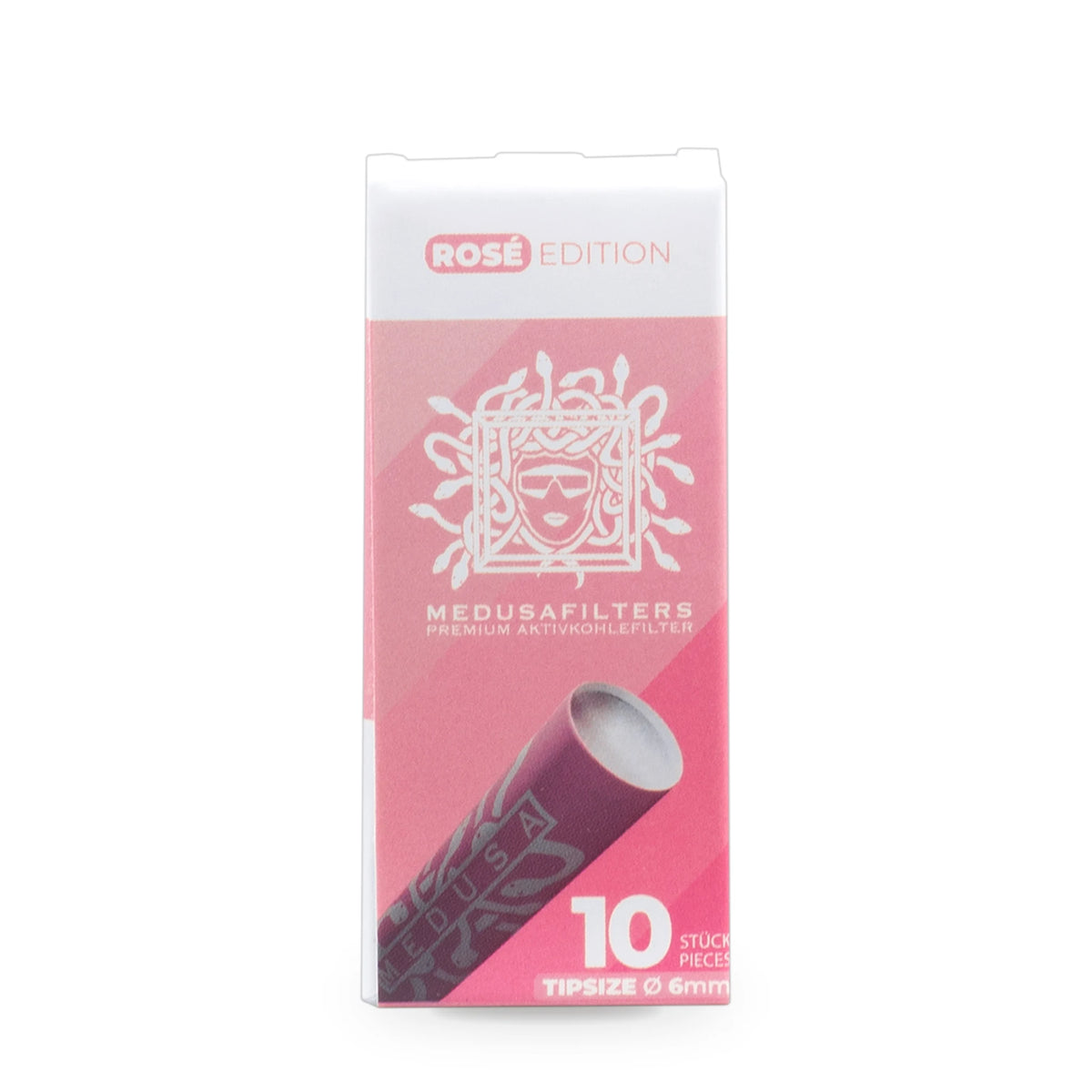 Medusafilters Aktivkohlefilter 6 mm, 10er-Schachtel ROSÉ
