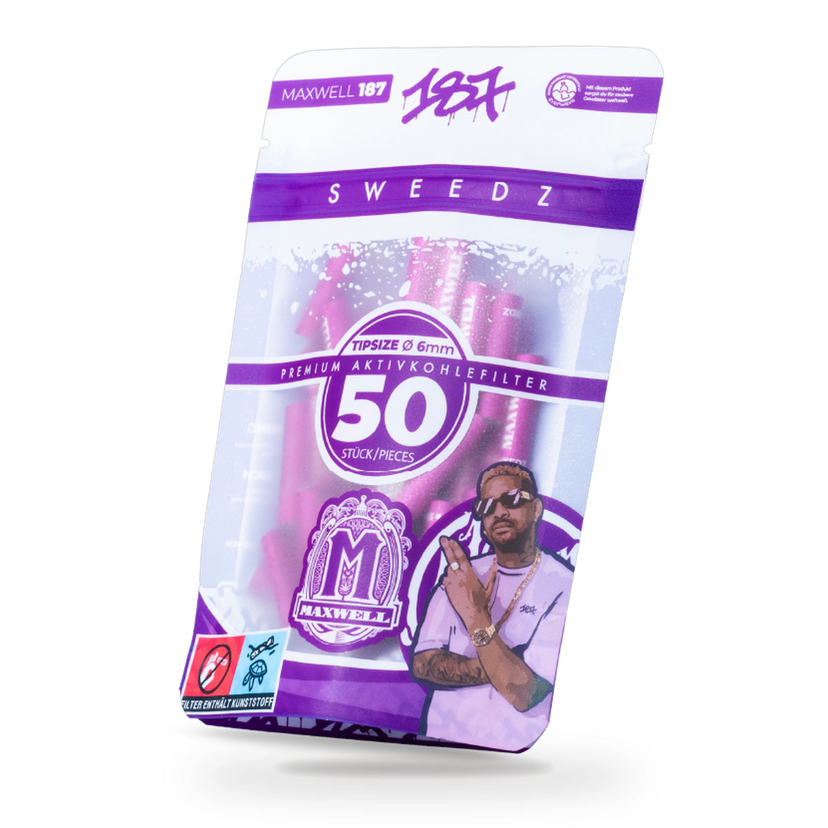 50er-Packung MAXWELL der 187 Straßenbande Edition, schräg gestellt