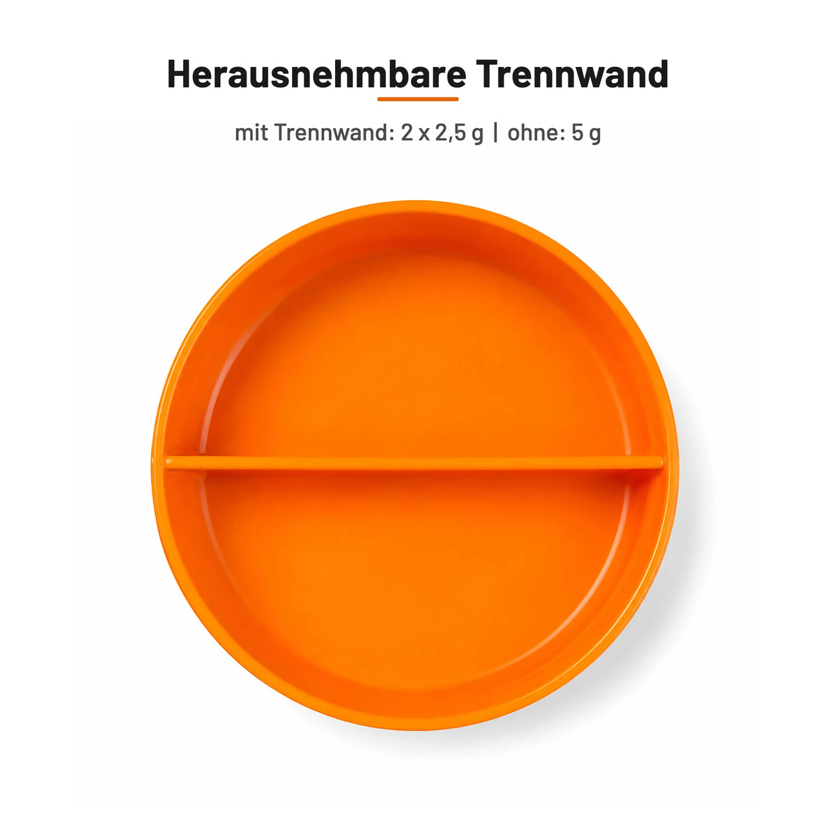 Green Pocket Sunset offen von oben mit herausnehmbarer Trennwand: 2 × 2,5 g oder 5 g