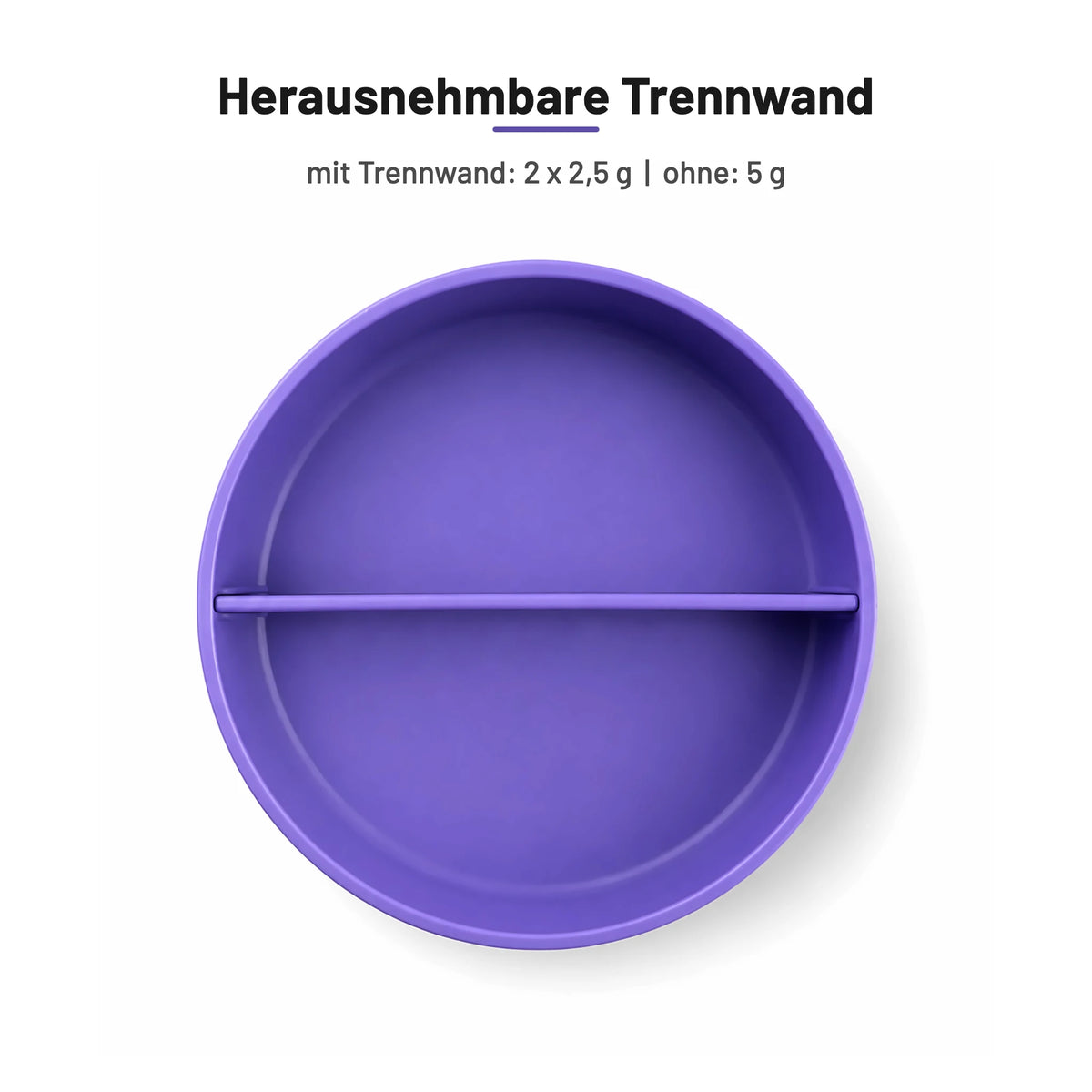 Green Pocket Violet offen von oben mit herausnehmbarer Trennwand: 2 × 2,5 g oder 5 g