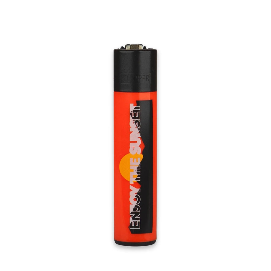 Medusafilters Feuerzeug SUNSET in Orange mit Schriftzug Enjoy the Sunset