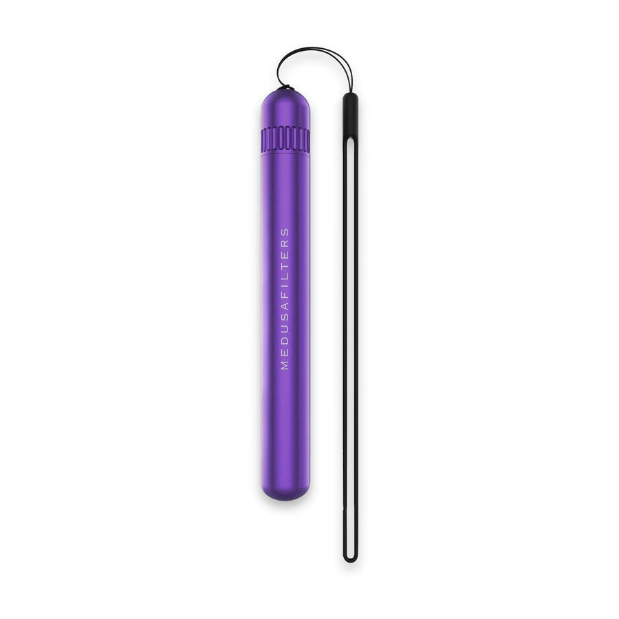 Medusafilters J-Case aus Aluminium in Violett mit Kordel