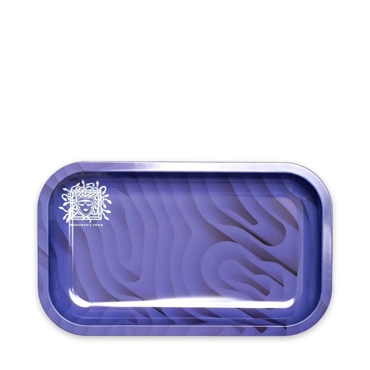 Medusafilters Rolling Tray L in VIOLET mit Wellenmuster, 270 × 160 mm