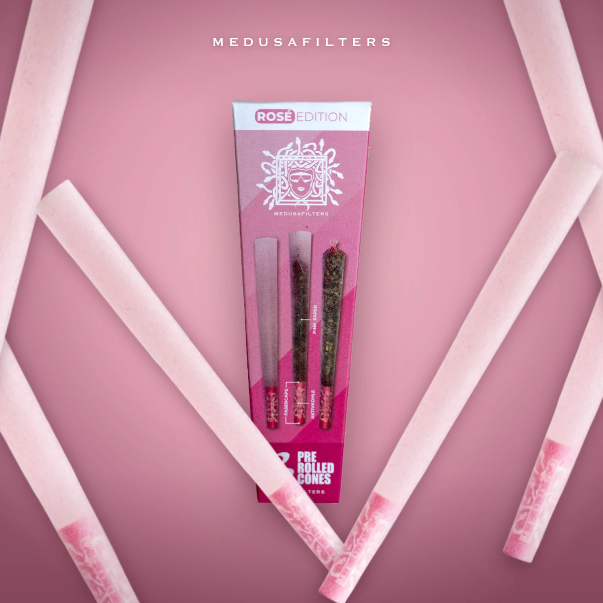 Medusafilters Pre-Rolled Cones ROSÉ – 3er Pack – Cones im Überblick