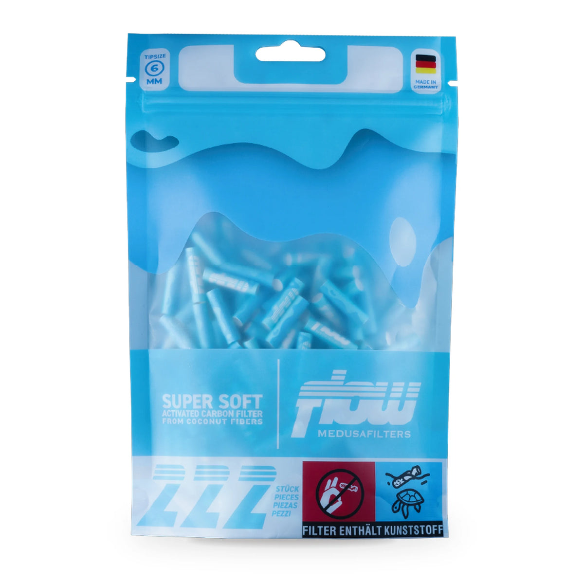 FLOW by Medusafilters Aktivkohlefilter 6 mm, 222er-Packung