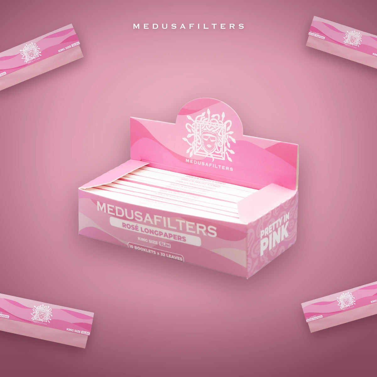 Medusafilters Longpapers King Size Slim ROSÉ, 10er-Display im Überblick