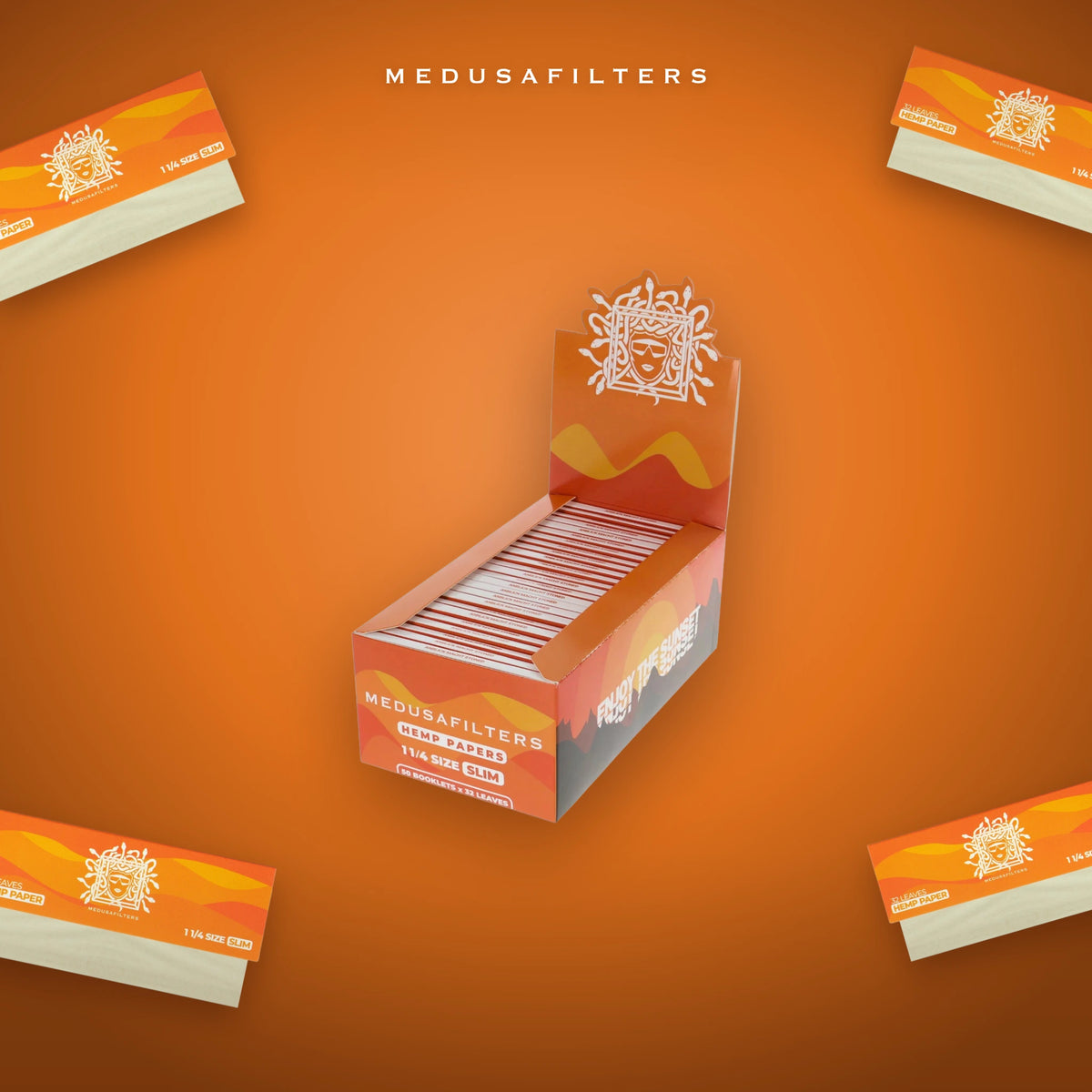 Medusafilters Shortpapers mit Hanfpapier, 50er-Display im Überblick